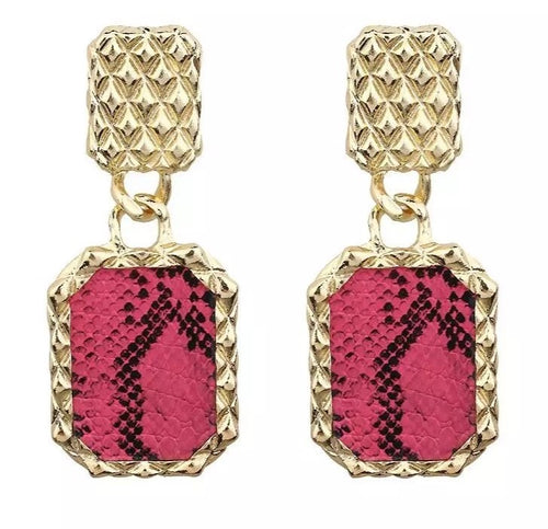 PINK PRINT EARRING - LIMA'Z KOLLECTION