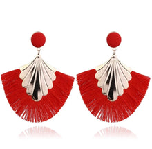 Load image into Gallery viewer, RED TASSEL EARRING - LIMA&#39;Z KOLLECTION
