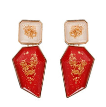Load image into Gallery viewer, RED ACRYLIC  EARRING - LIMA&#39;Z KOLLECTION

