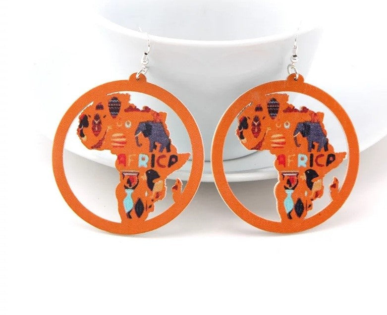 ROUND ORNAGE EARRING - LIMA'Z KOLLECTION