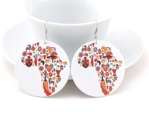 ROUND WHITE EARRING - LIMA'Z KOLLECTION